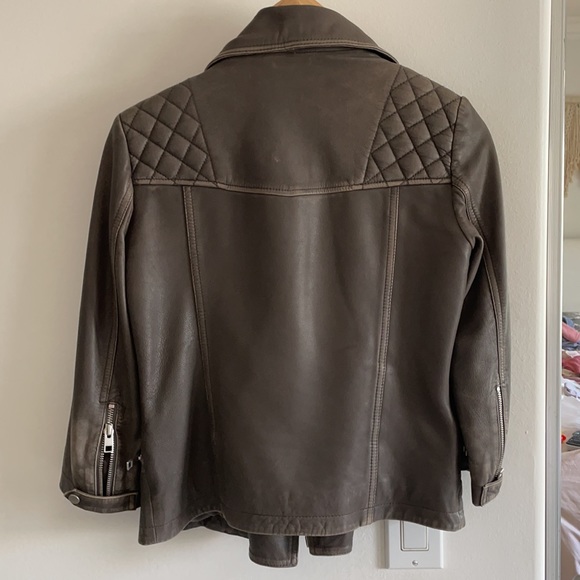 All Saints Leather Biker Jacket - Picture 7 of 9